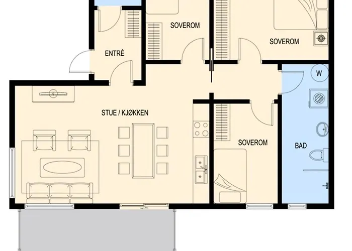Modern With 3 Bedrooms And Balcony *